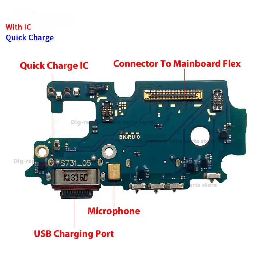 Dock Charger Plug Connector Board Flex  For Samsung S25 Edge S25 FE S731B S25 Plus S25 S931B S25 Ultra USB Charging Port