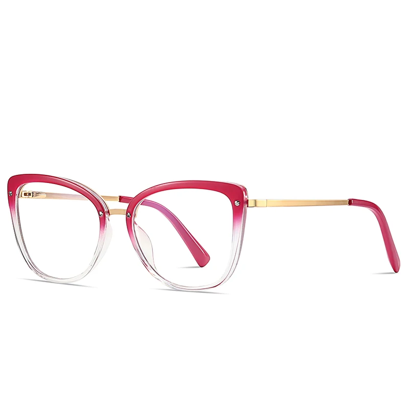 Anti Blue Light Blocking Women\'s Square Glasses Frame Fashion TR90 Radiation Protection Eyeglasses Transparent Eyewear 2076