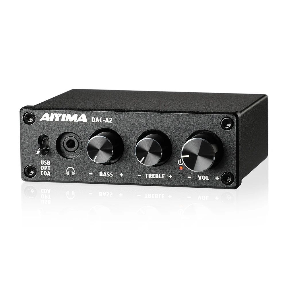 AIYIMA DAC-A2 Mini Audio-Decoder DAC Kopfhörerverstärker Koaxialer Optischer Ausgang Stereo Gaming DAC für Verstärker Aktive Lautsprecher
