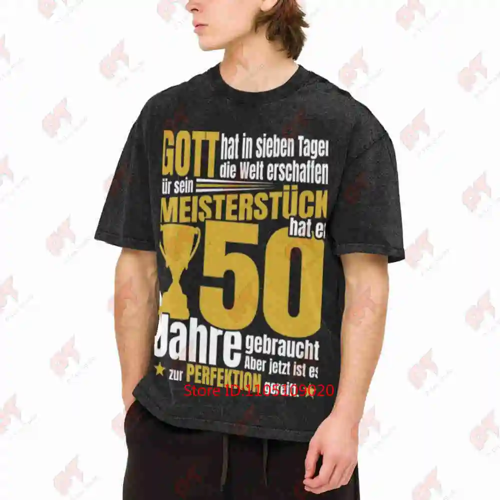 50 Geburtstag Geschenk Lustiges Vintage Washed Tee Pure Cotton T-Shirt