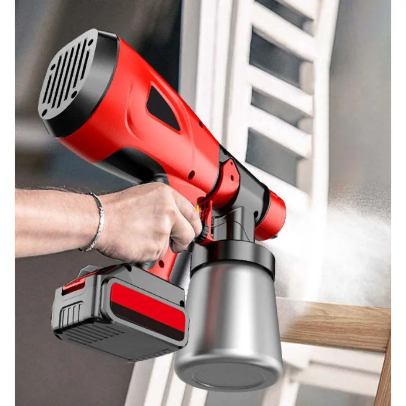 آلة رش الطلاء الكهربائية المنزلية الصغيرة بطارية ليثيوم عالية الانحلال رذاذ وعاء اللاتكس الطلاء قطعة أثرية