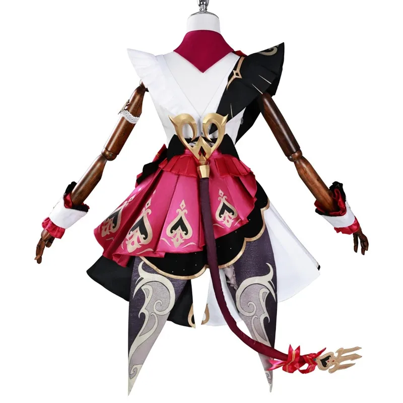 أزياء ICoser Genshin Impact Escoffier التأثيرية فستان شعر مستعار قبعة Ousia Fontaine التميز بطعم جيد لحفلات الهالوين للنساء