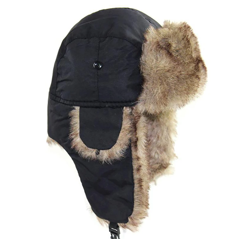 Mens Women Unisex Warm Trapper Aviator Trooper Earflap Winter Flaps Ski Hat