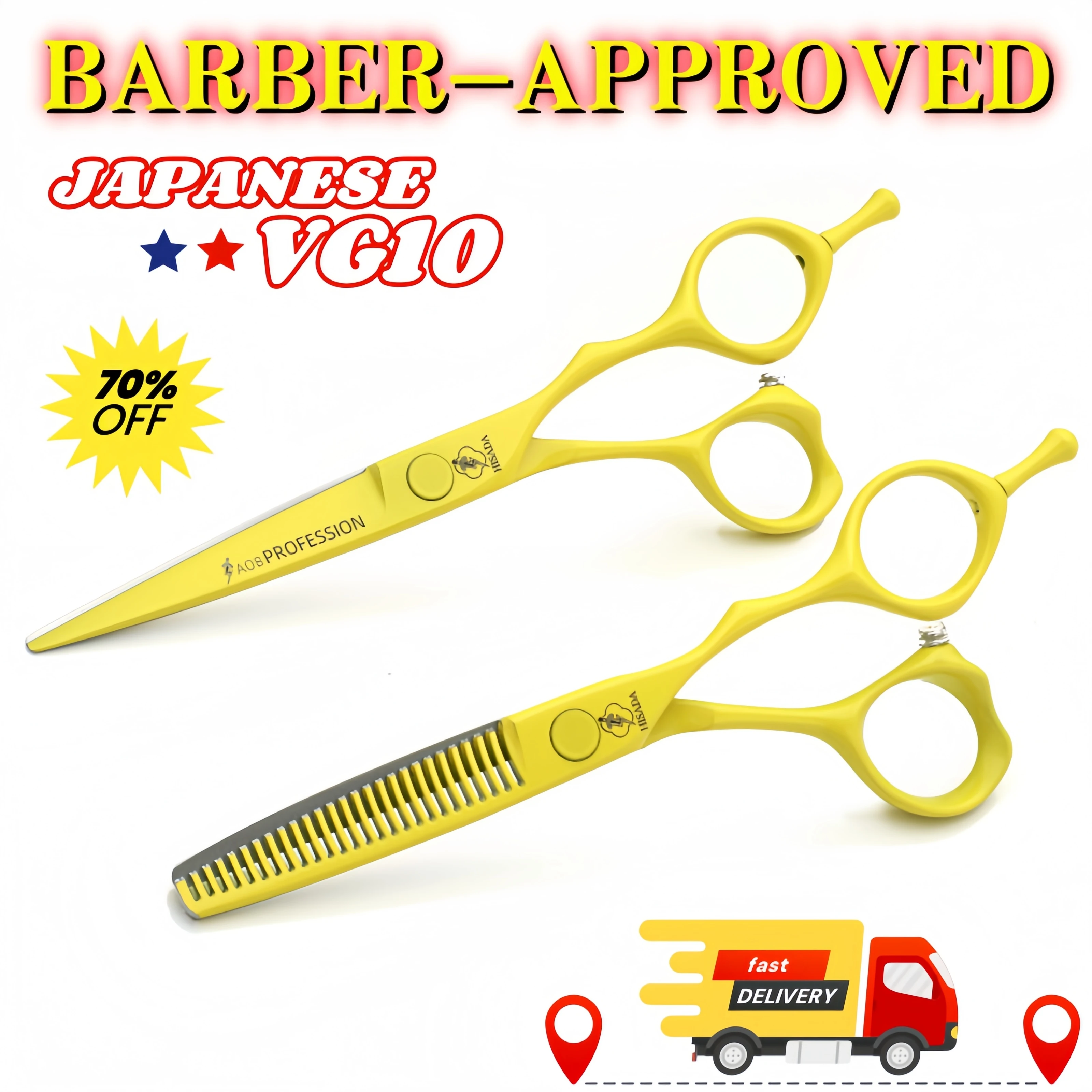 

Парикмахерские ножницы HISADA 5,5/6,0/6,5 дюймов, набор желтых ножниц, профессиональные парикмахерские ножницы, японские ножницы ручной работы VG10