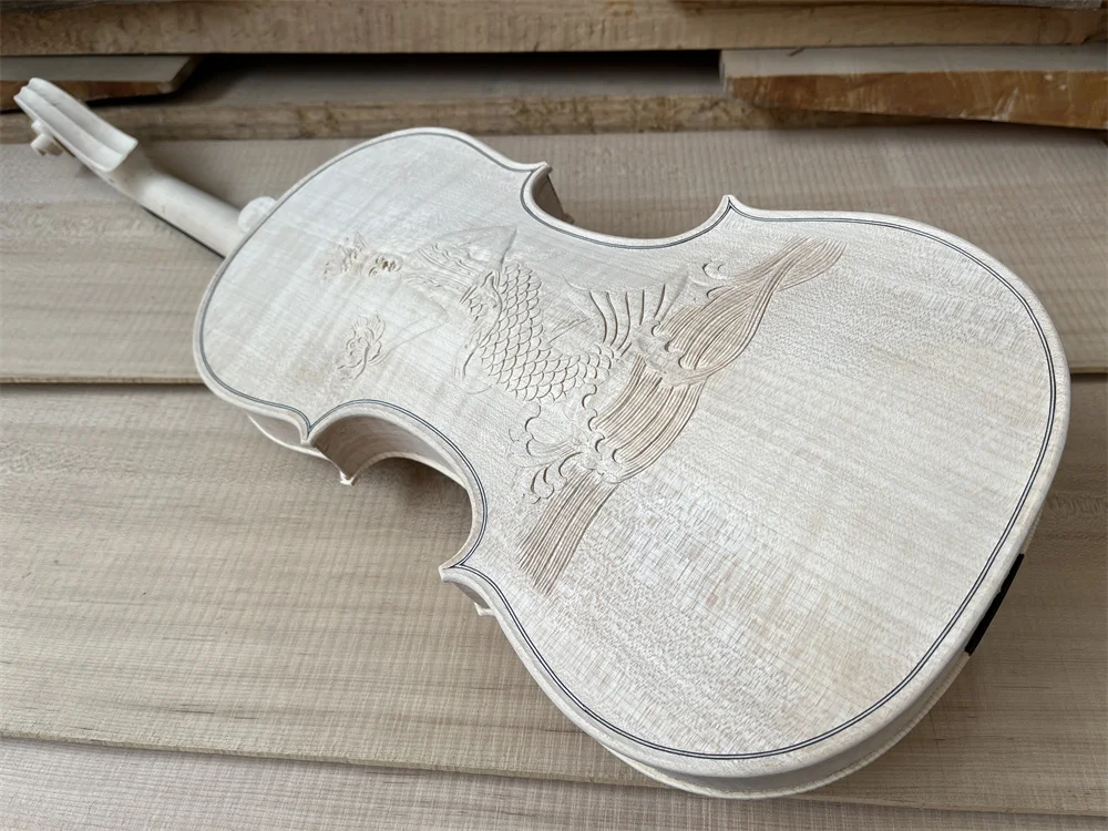 لتقوم بها بنفسك الكمان الأبيض الكمان عدة منحوتة حورية البحر كمان لطيفة منحوتة 4/4 الكمان CКريпка 4/4 كمانБИ أولرين 4/4 لا حالة لا القوس