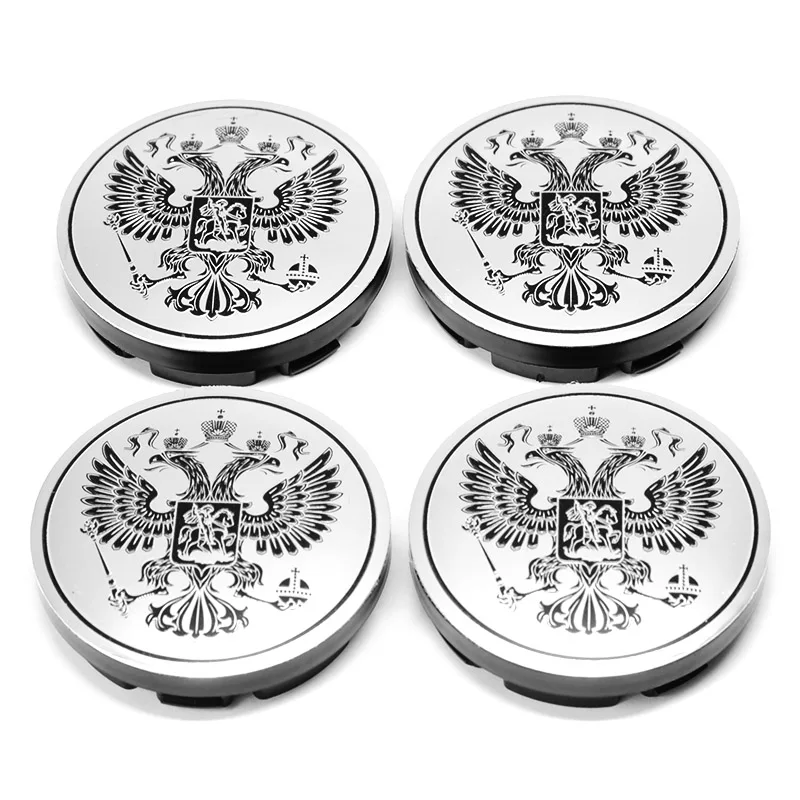 4pcs 56MM Car Styling Russian Eagle Shield Flag Car Wheel Center Hub Cap Auto Wheel Rim Hubcap Dust Cover Russia National Emblem