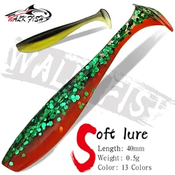 WALK FISH 20pcs 4cm Worm Silicone Soft Lures Silicone Bait Fishing Lure Jig Wobblers For Carp Bass Artificial Swimbait Tackle