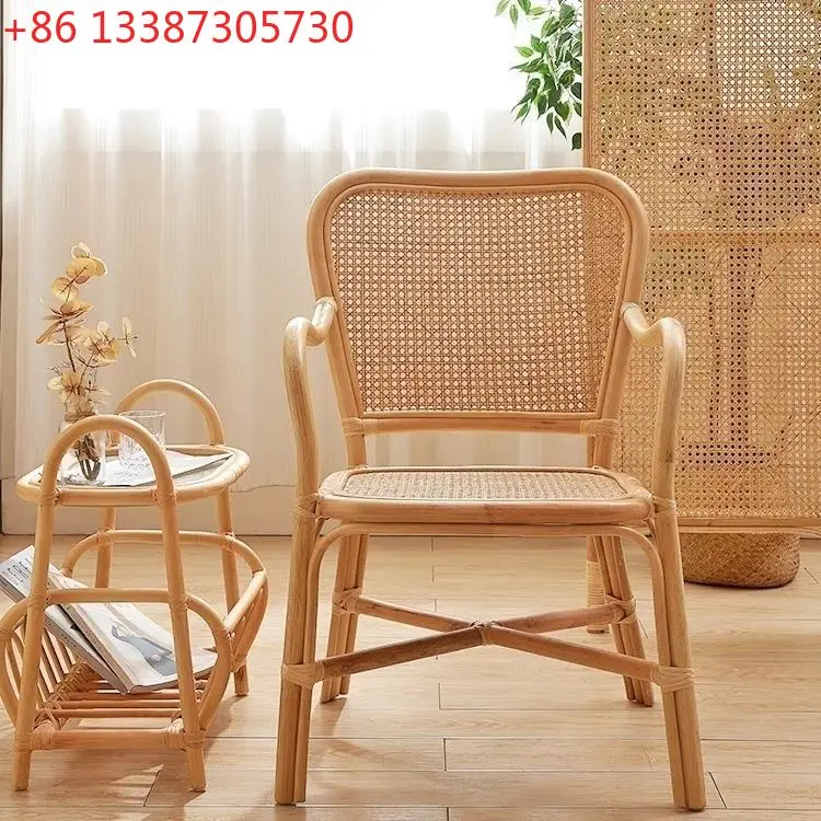 

Плетеный журнальный столик, простой плетеный стул для дома, японский обеденный стул, скандинавский стул для балкона (комбинированный комплект)