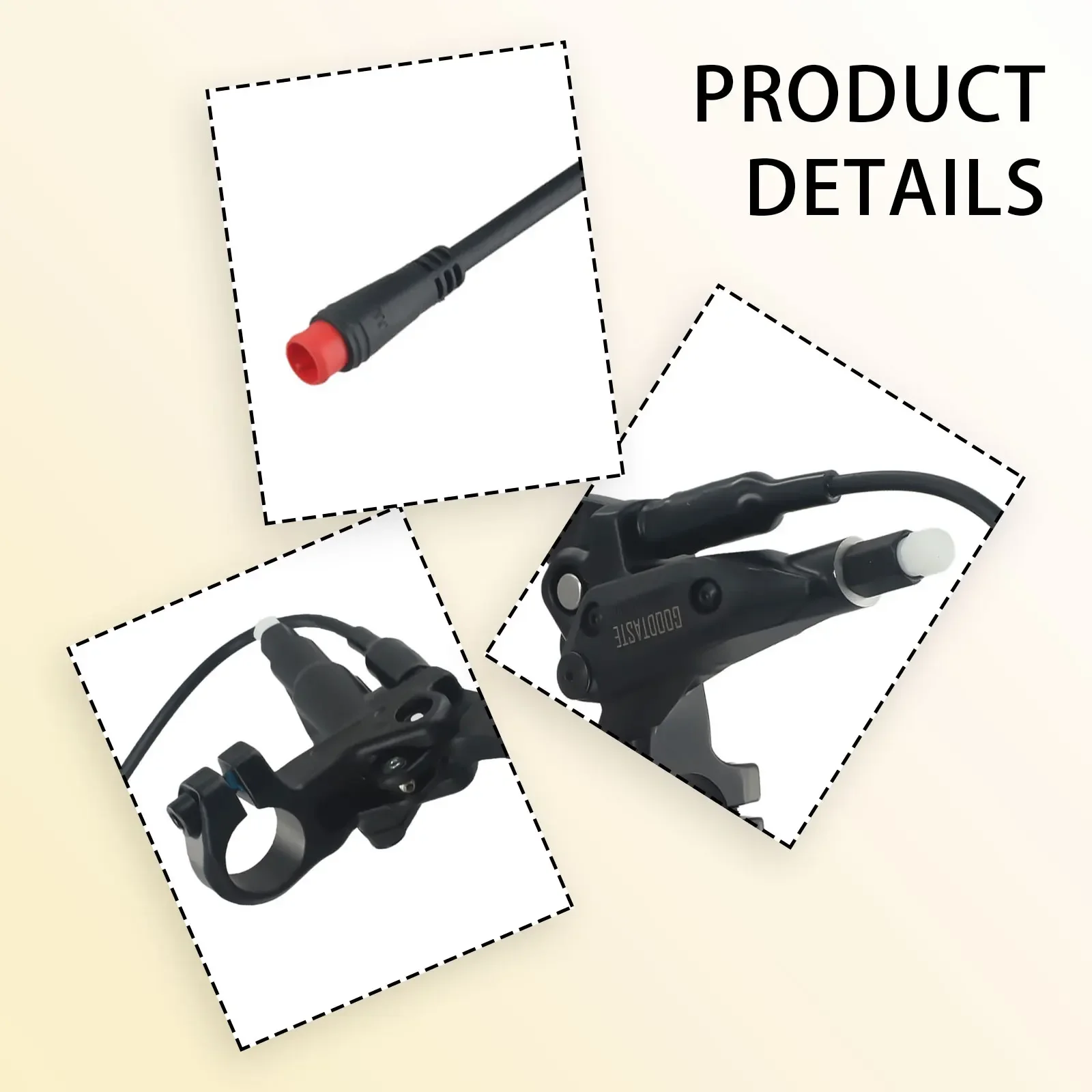 

1pc Brake Handle Goodtaste GT03 Power-Off Oil 2pin E-Bike Brake Handle Waterproof Aluminum Alloy Brake Lever Cycling Accessories