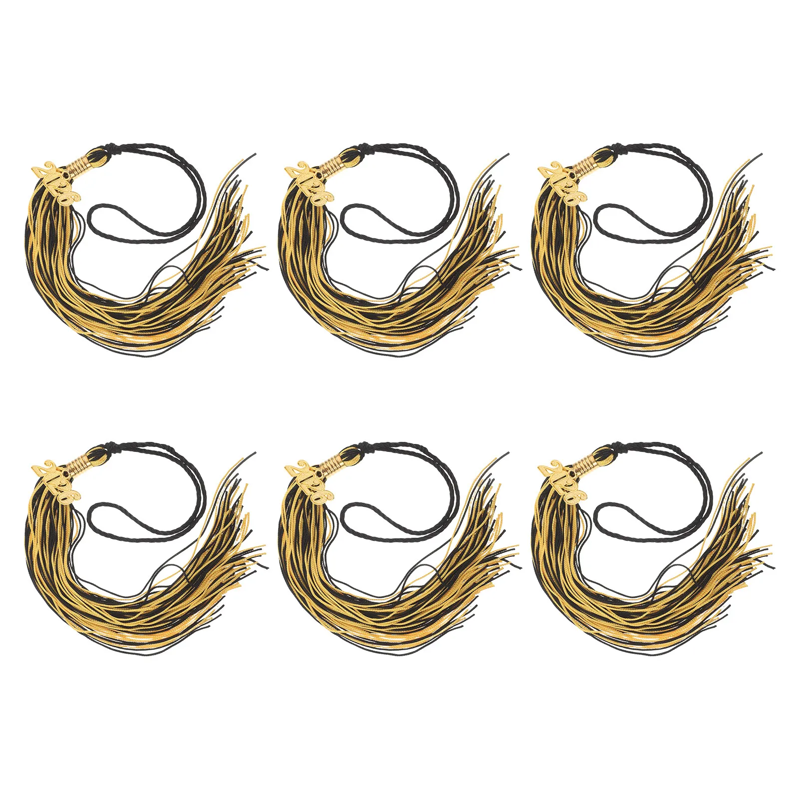 6Pcs Graduation Hat Tassels with 2026 Commemorative Charm Grad Cap Tassel Decoration Memorial Graduation Cap Accessories Tassel