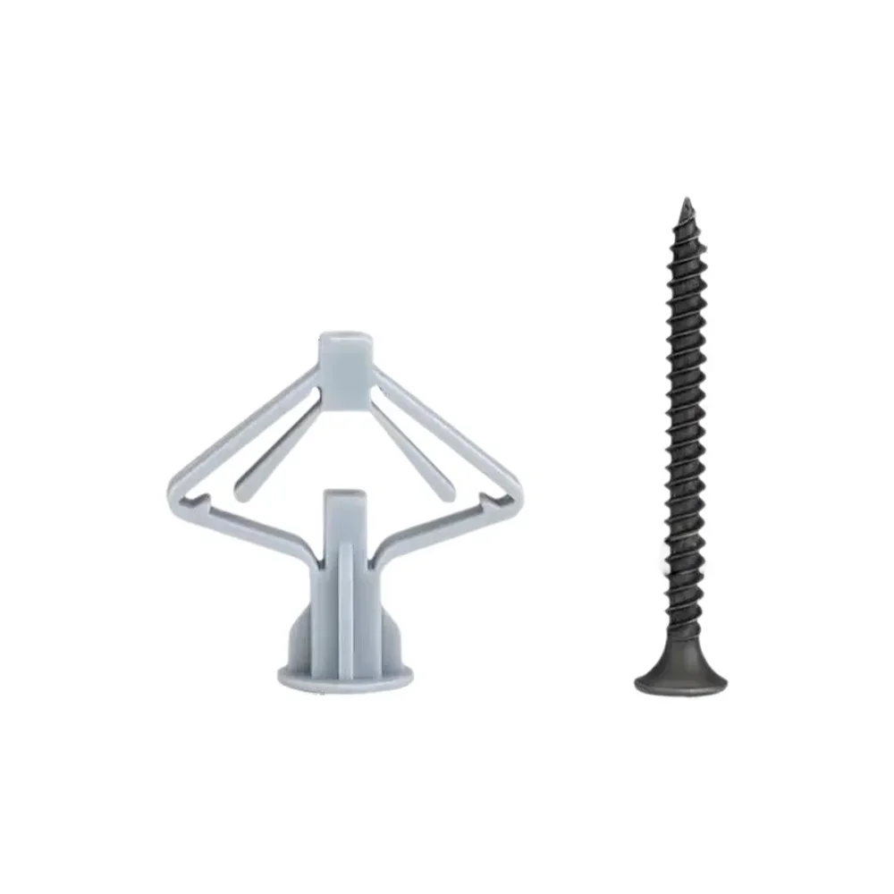 10-50 Sets Drywall Anchor Kit Hollow Wall Anchors with Screws Nylon Plasterboard Plugs Butterfly Expansion Tube Expansion Pipe