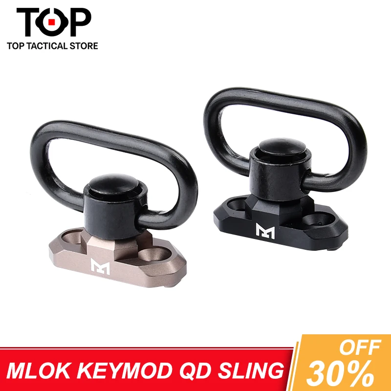 WADSN Tactical Metal QD Sling Mount for M-LOK Keymod Mount Base Accessories Mount Base Swivel Strap Buckle Quick Release Button