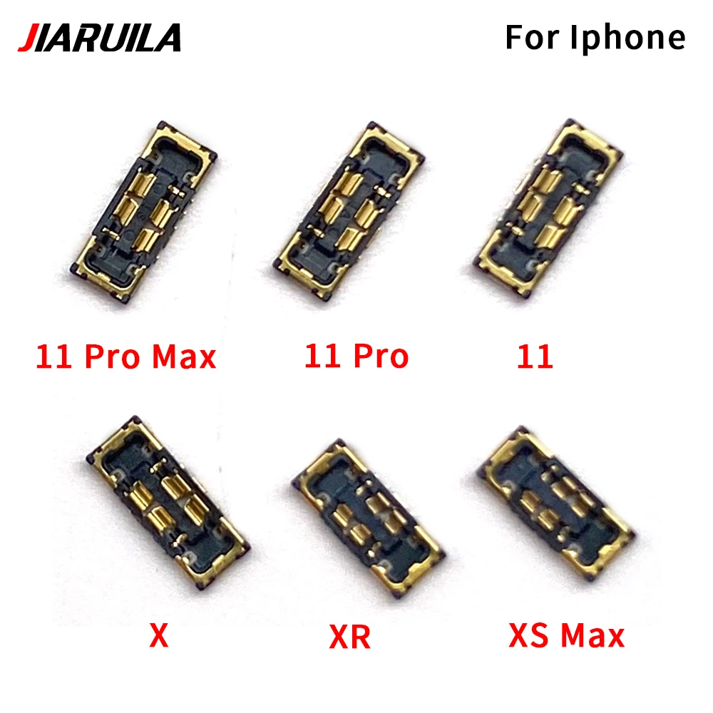 10 buah/lot Digitizer tampilan LCD baru konektor FPC pada Motherboard untuk Iphone 11 Pro Max Se 2020 X XR XS Max kabel Flex colokan