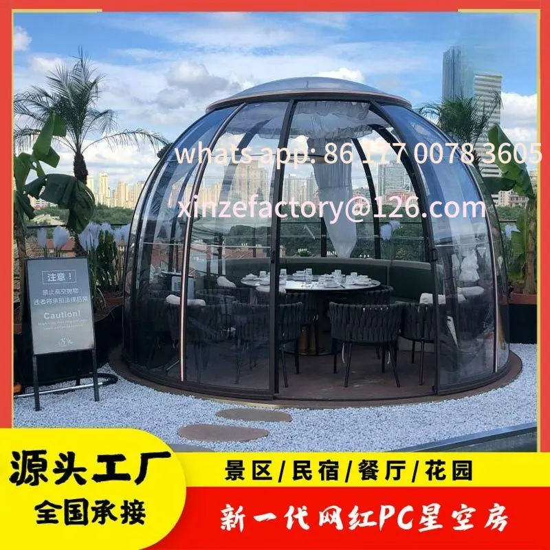Customizable Movable pc Star Room Restaurant B & B Bubble House Transparent Sun Room