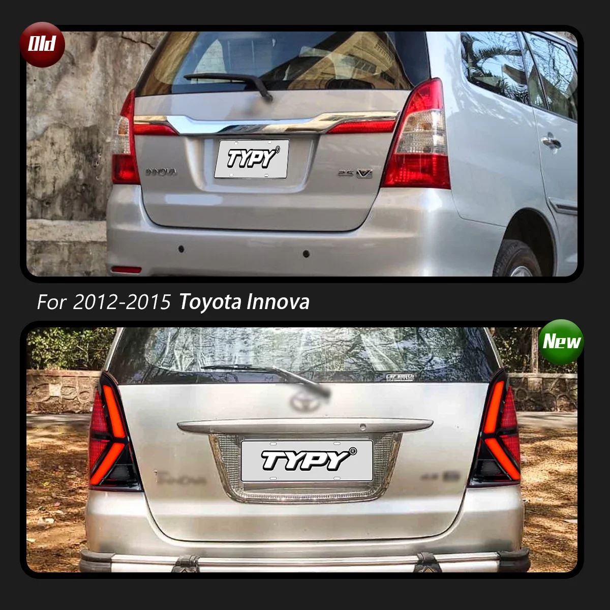 

Автомобильные фары TYPY для Toyota Innova, задний фонарь 2012-2015, светодиодный задний фонарь для проектора, дневные ходовые огни, автомобильные аксессуары