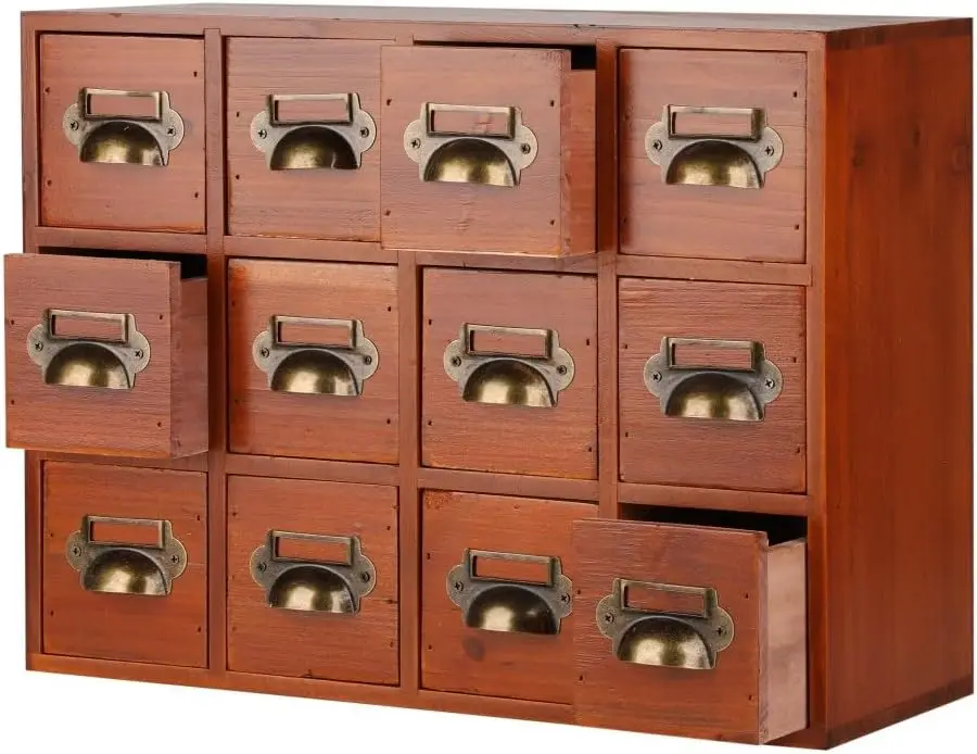 

Apothecary Drawers Apothecary Cabinet with Drawers Card Catalog Cabinet Wooden Card Catalog Wooden Storage Box for Deskt