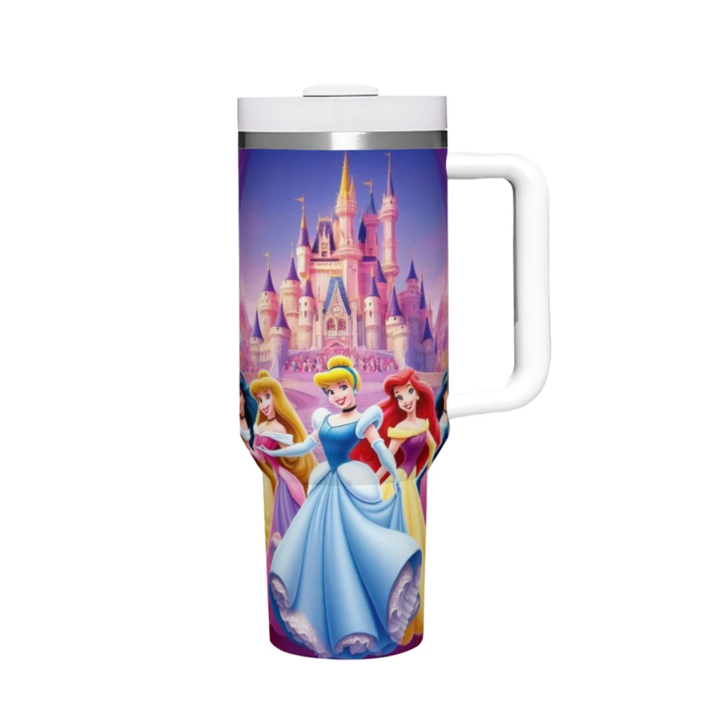 

Princesses 40 Oz Ultimate Tumbler with Handle and Straw Vacuum Insulated Tumbler