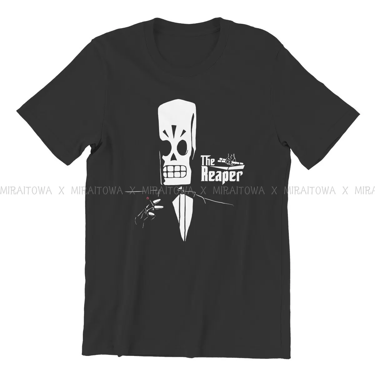 Grim Fandango Game Fabric TShirt The Reaper Elegant T Shirt Leisure Men Clothes Printing