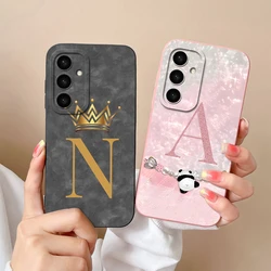 For Samsung Galaxy S24 FE Plus Ultra Case Cute Panda Letters Back Cover For Samsung S 24 Soft High Quality Phone Protectors Gift