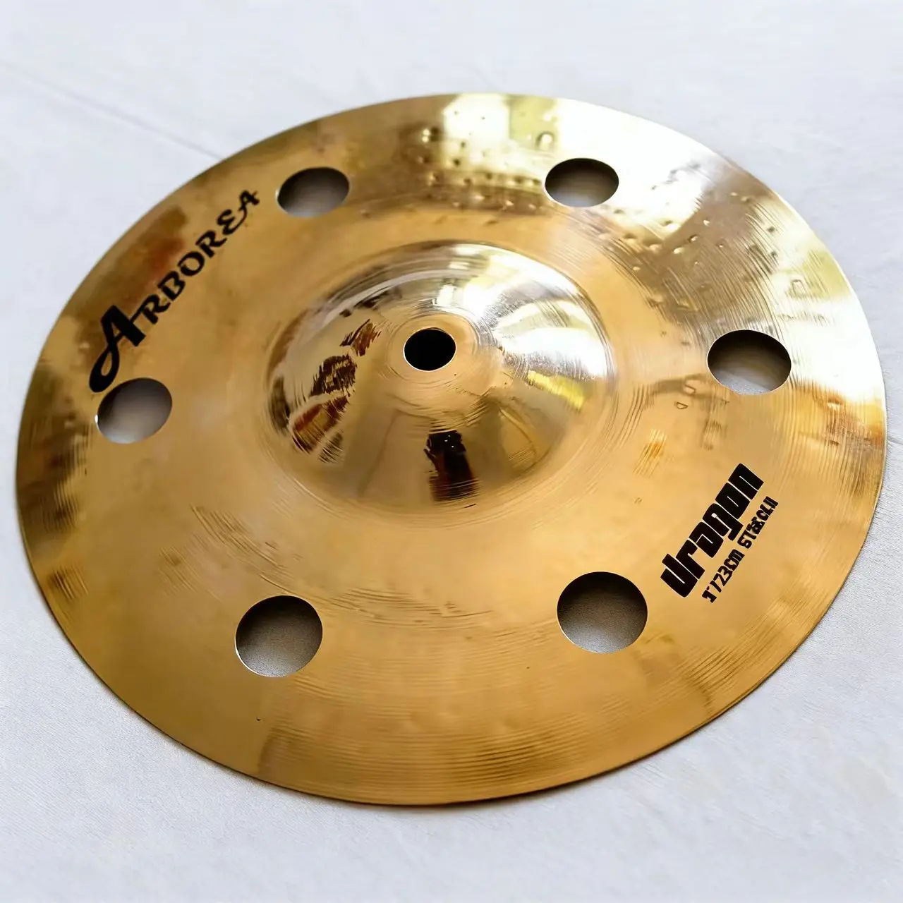 Arborea Stacker Cymbal-Dragon Series 8/9/10/11/12 Inch Drum Kits O-zone Splash Cymbal For Jazz Drum Use Brilliant Finish