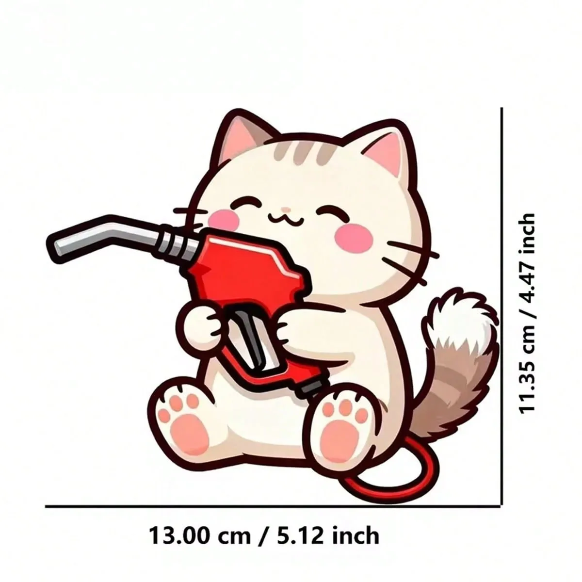 Cute Lucky Cat Fuel Tank Gas Cap Waterproof Vinyl Stickers Durable Outdoor Decals for Car Motorcycle Decor Accessories