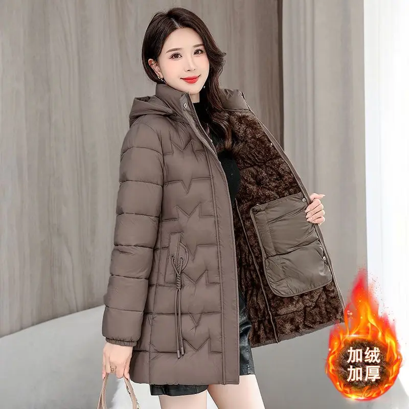 New Winter Hooded Jacket Women Korean Parkas Loose Down Cotton Coats Overcoat Female Casual Thick Warm Windproof Outerwear