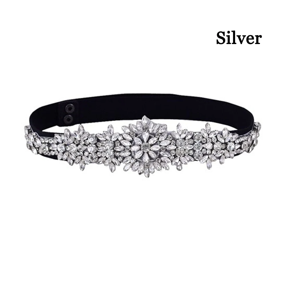 Wedding Accessories Stretch Waistband Fashionn Party Slim Fit Rhinestone Girdle Belt Luxury Design Elastic Belly Belts Women