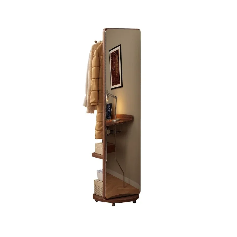 New full-body mirror special floor vertical mirror household rotating full-length mirror hanging hanger integrated