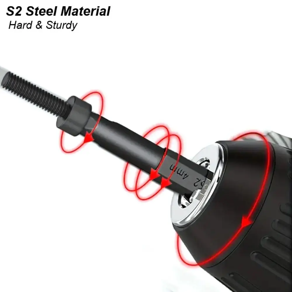 

10PCS SAE/Metric Allen Wrench Drill Bit Set Quick Release Shank Magnetic Screwdriver Bit Kit 1/4" Diameter Hex Screwdriver Head