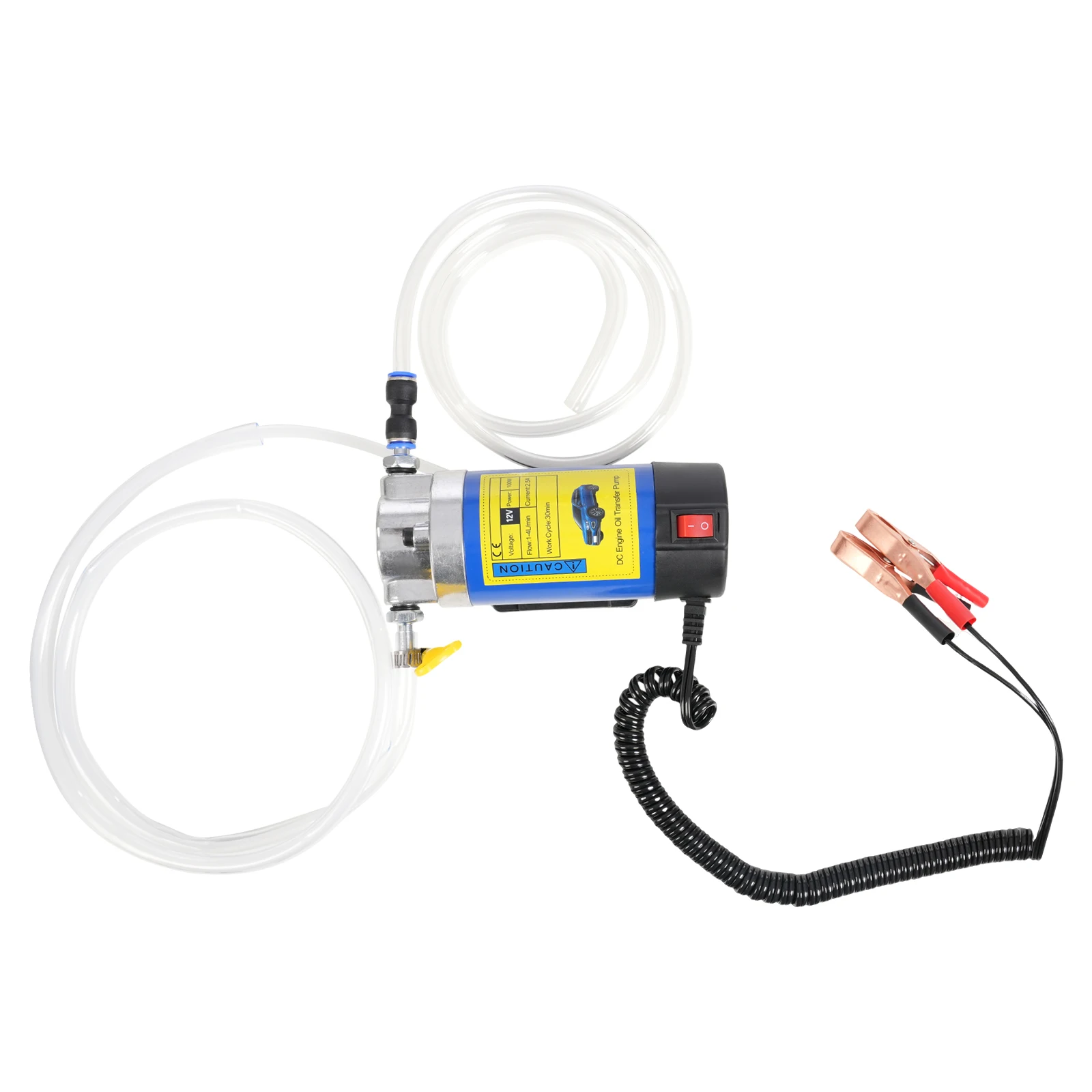 12V DC Motoröl-Transferpumpe, 100W Ölabsaugpumpe, Gusseisen-Ölwechselpumpe Motorradwerkzeug, 1-4 L/0,22-0,88 Gal/min – Detail 18