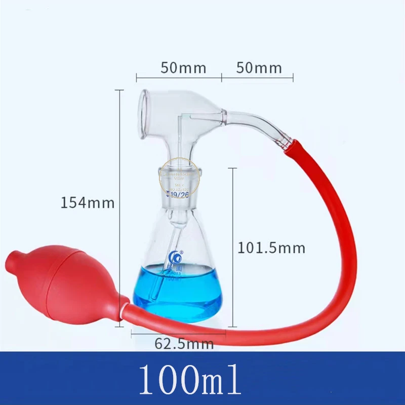 1set 30ml, 50ml, 100ml Lab Glass Colour Spray Bottle, TLC Color Rendering Spray Bottle with Dribbling Ball