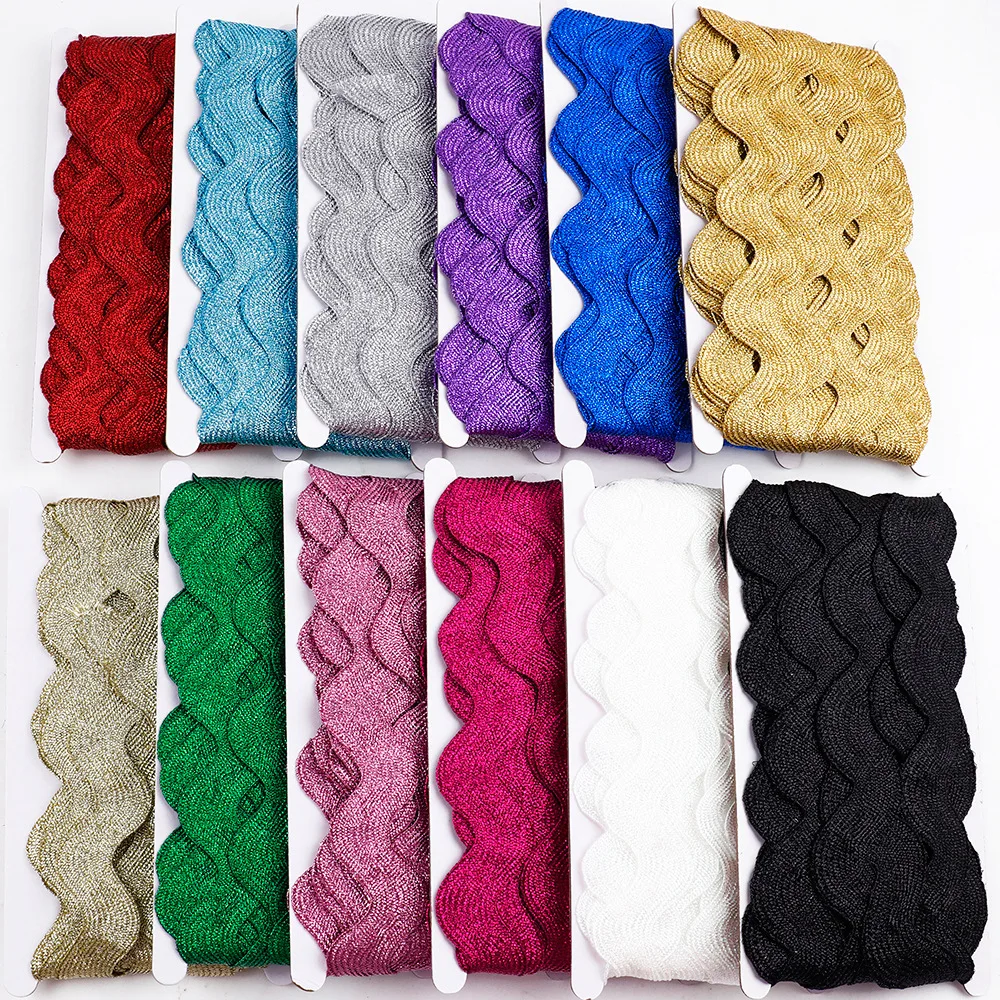 10yard/lot Ric Rac Zig Zag Ribbons 25mm Width Color Choice Beautiful Wave Lace Cord Threads For Craft Making Dress Present Lace