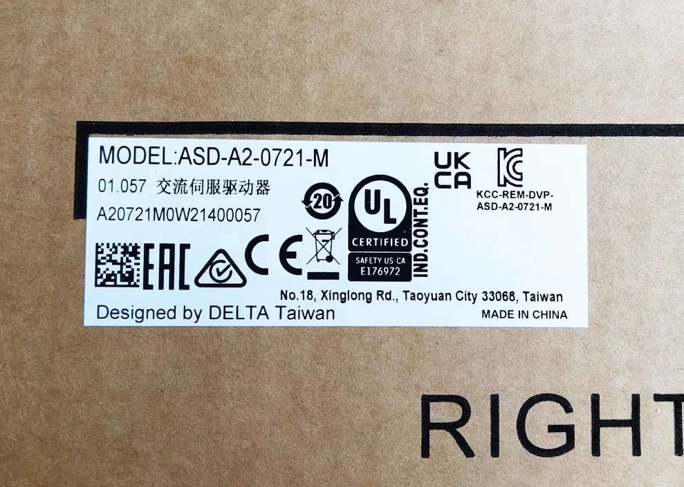 ASD-A2-0721-M New Original Genuine Delta Servo Drive In Stock