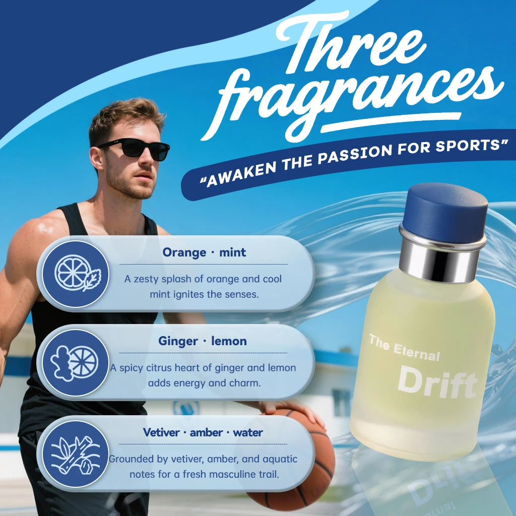 Perfume para hombres 50 ml, colonia cítrica fresca con menta limón Vetiver, aroma de feromonas de larga duración, regalo de lujo para citas y vacaciones