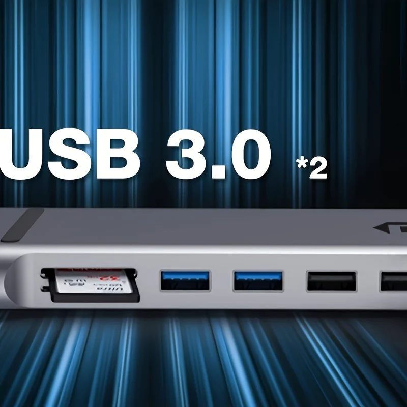 USB MST Cドッキングステーション,12 in 1,デュアル4K, HDMI, VGA, SD, TF, PD, USB 3.0,MacBook用ノートブックスタンド,Windows上のトリプルディスプレイ