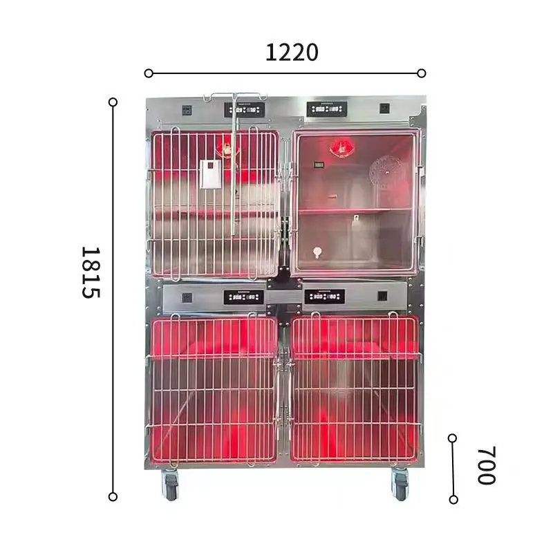 304 stainless steel constant temperature oxygen cabin cage, multi-functional combination cage foster cage pet oxygen atomization