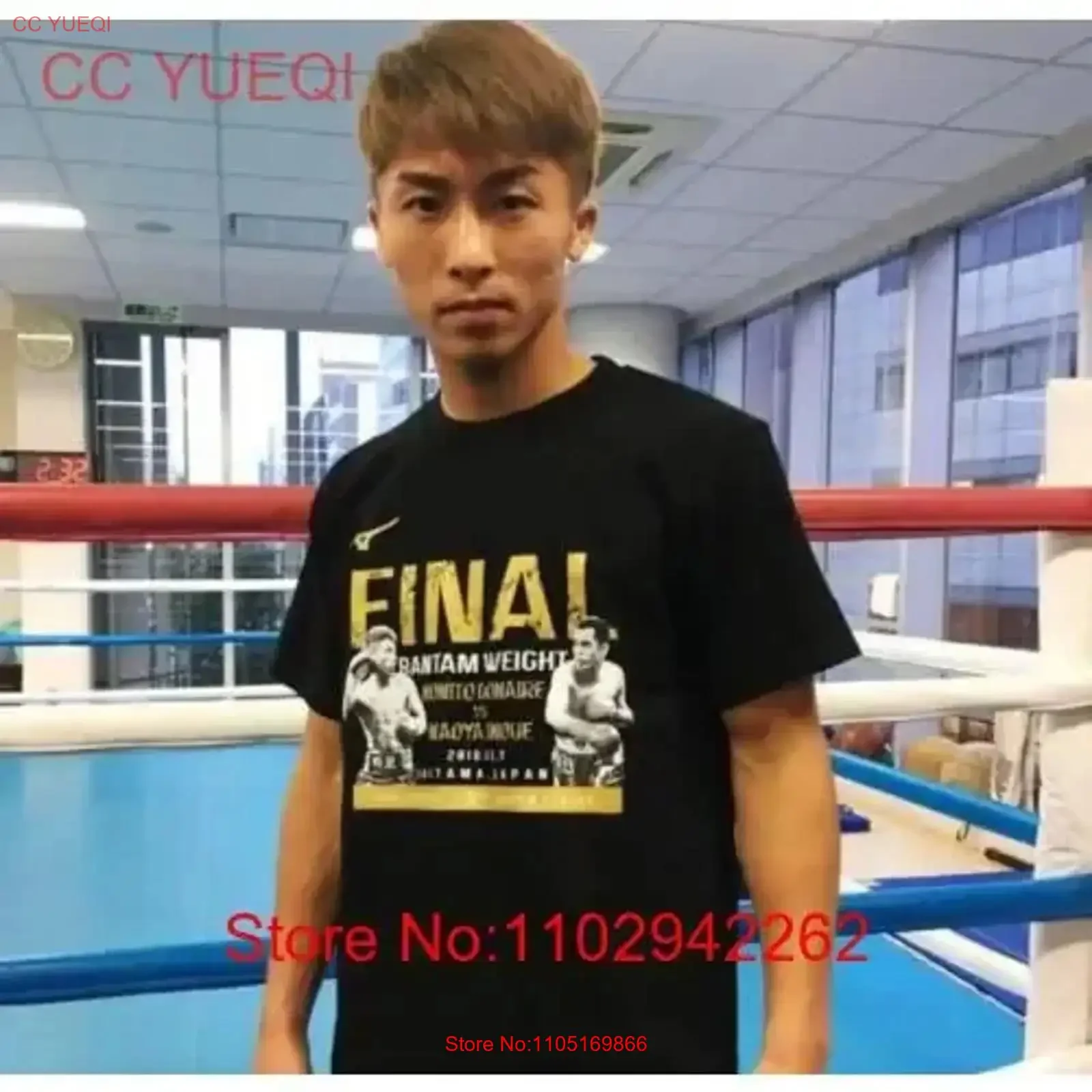 Nova marca não aberta edição limitada t camisa comemorando naoya inoue wbs vintage lavado respirável casual versátil gráfico