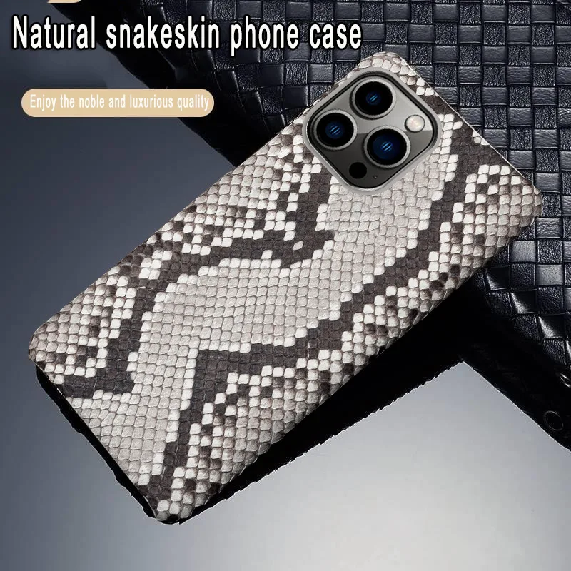 

Applicable to 15 mobile phone case iPhone14pro natural snake skin 13promax crocodile xs protective case.