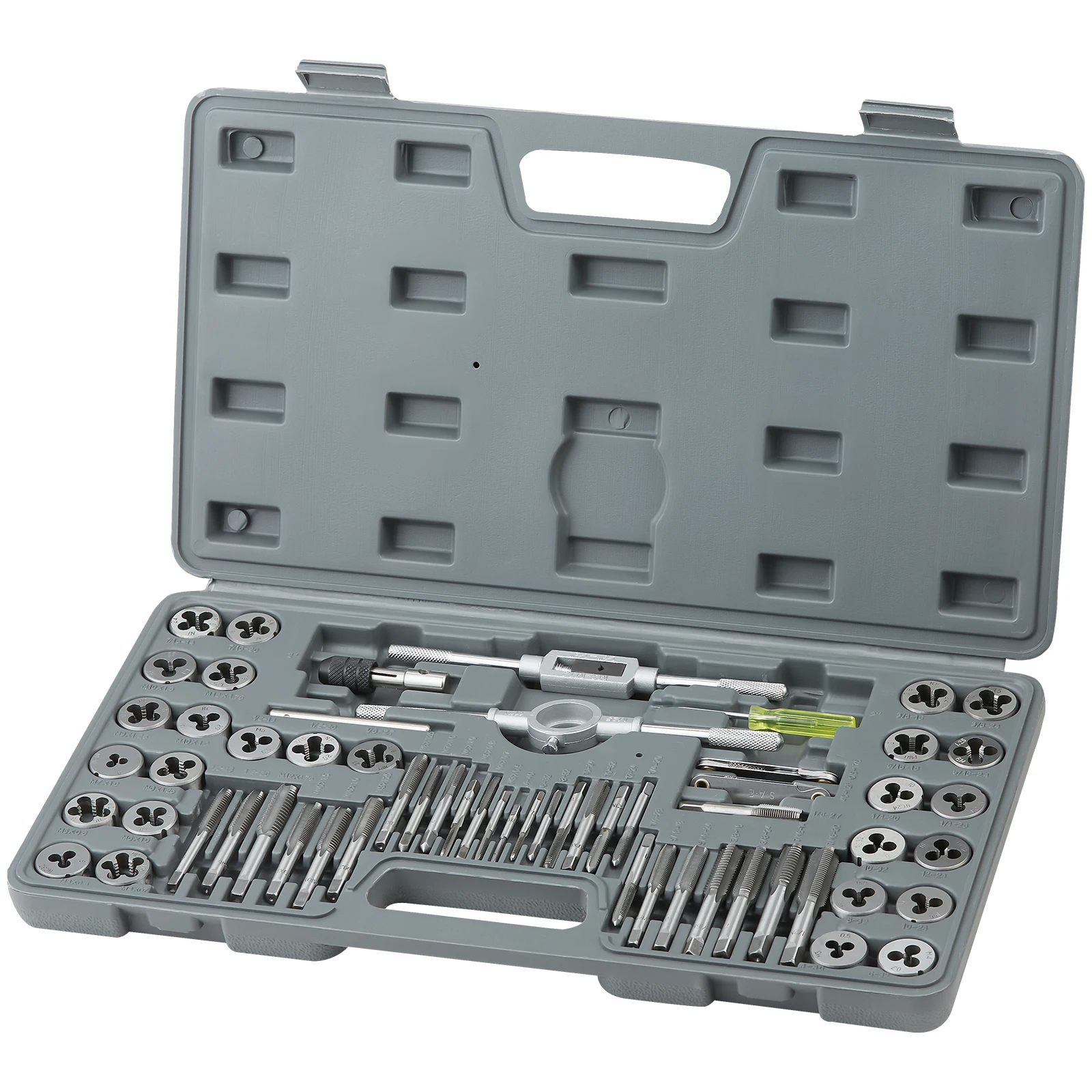 VEVOR Tap and Die Set, 40/60/80/116-Piece Metric and SAE Standard,Bearing Steel,Essential Threading Tool ,w/Complete Accessories