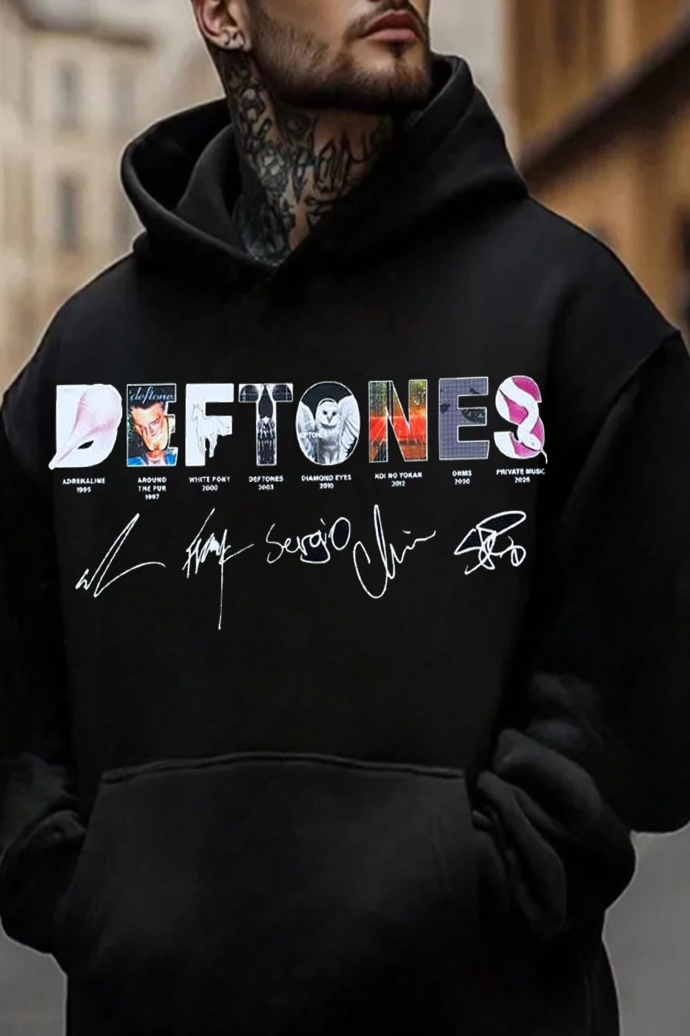 

Толстовка с рисунком альбома Deftones, большие мужские и женские зимние флисовые теплые толстые толстовки, уличная одежда в стиле Харадзюку, мужские и женские пуловеры