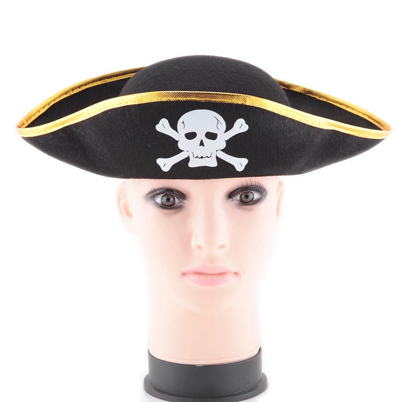 Halloween Pirate Hat Cartoon Children Dress Up Headdress Pirate Hat Adult Pirates of The Caribbean Jack Captain Hat