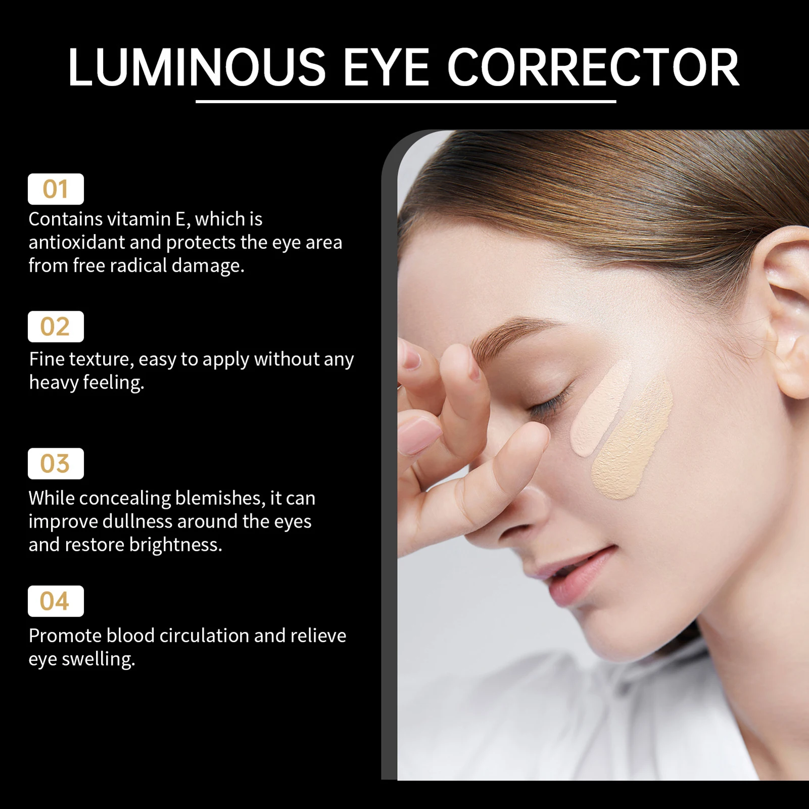 

Under Eye Color Corrector Hydrating Eye Serum with Peach Undertone Perfect For Daily Wear Or Special Occasions