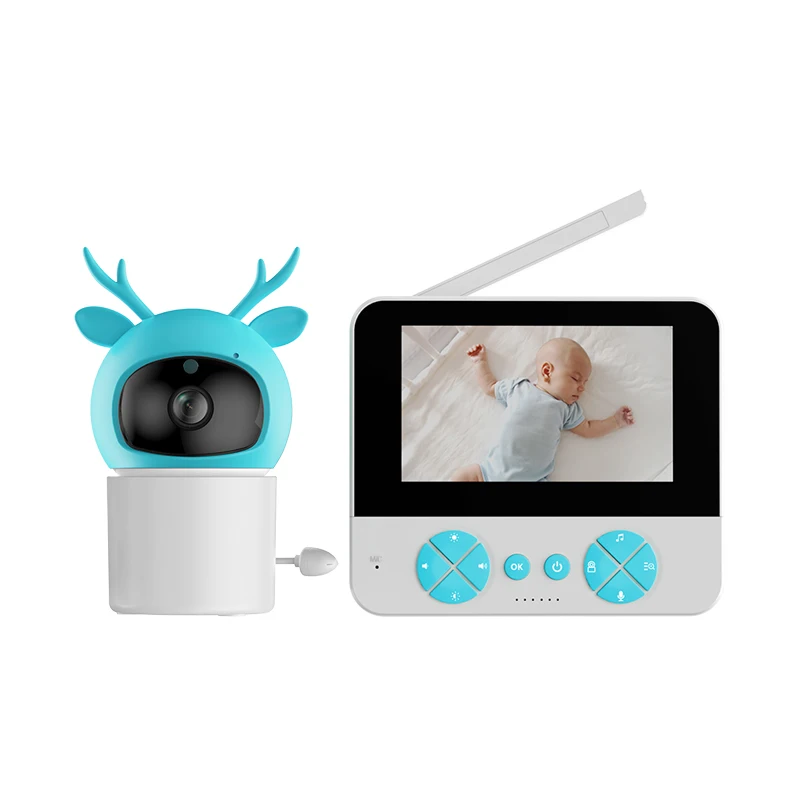 

4.3-inch 2.4G wireless baby monitor 1MP security camera Pan Tilt Zoom control babyphone two-way intercom night vision babysitter