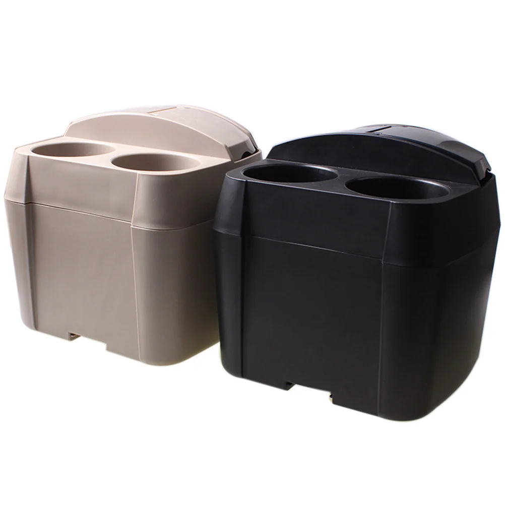 

Beige Vehicle-Mounted Car Trash Can Portable Leak Proof Mini Auto Garbage Can Travel Cup Holder Trash Storage for Car