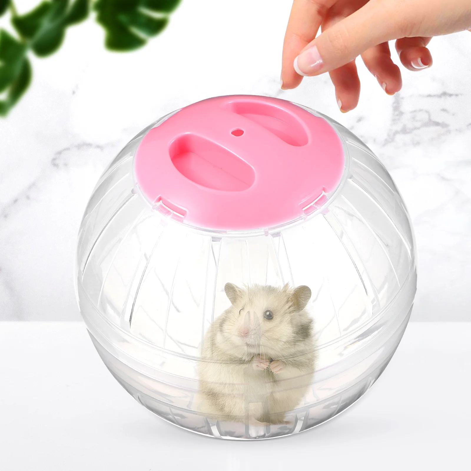 

2pcs Hamster Exercise Balls Running Toys for Small Animals Durable Plastic Multi Holes Design Pet Wheel