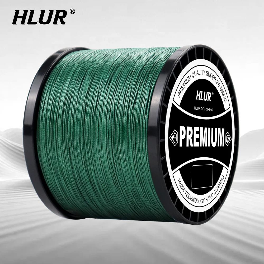 HLUR PE Angelschnur 100M/1000M Superstark X8 Geflochtene Schnur Glatte Angelschnur für Meeresangeln