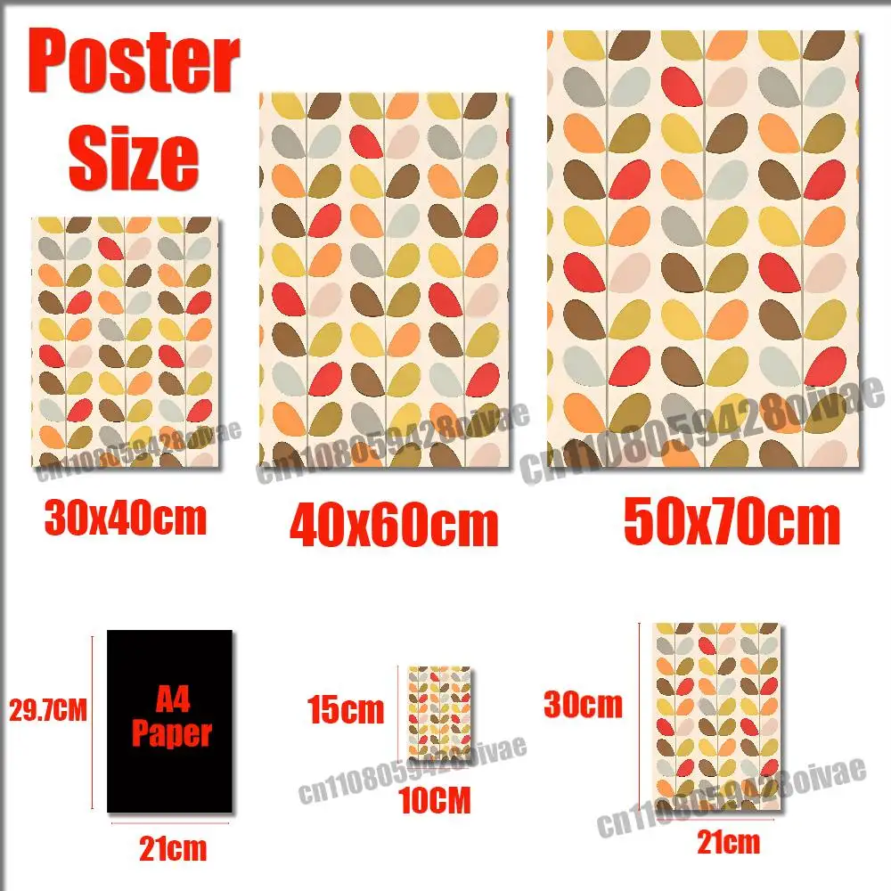 Multi Stem Orla Kiely Folio Poster Wall Murals For Offices 50x70cm Self-adhesive Decoration Sticker Playbill Cover