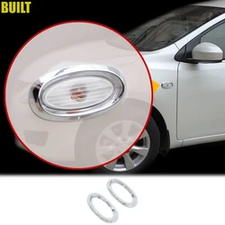 For Nissan Versa Sedan Almera Latio 2012 2013 2014 2015 2016 2017 Chrome Side Light Turn Signal Lamp Cover Trim Frame Styling