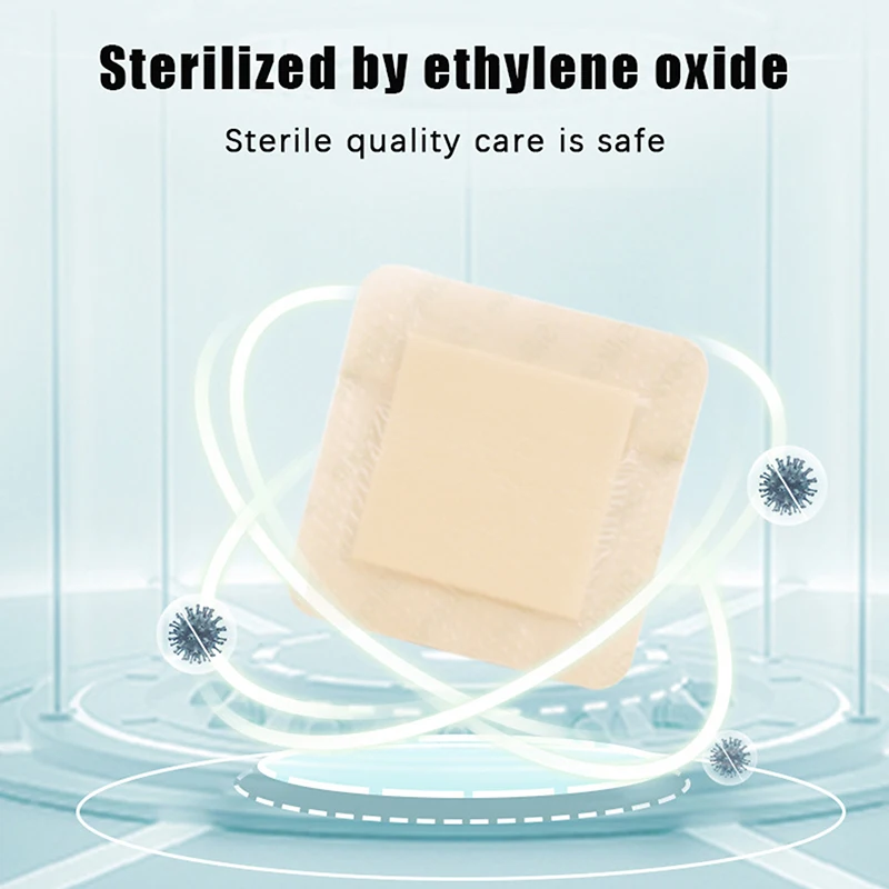 تضميد رغوة السيليكون - رقعة جروح معقمة ومقاومة للماء لراحة الضغط، معبأة بشكل فردي
