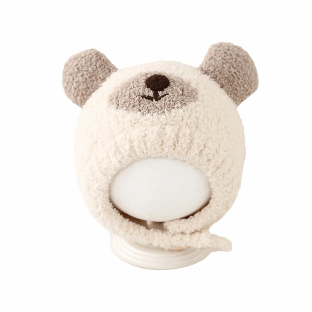 

Милая зимняя вязаная шапка для малышей, устойчивая к холоду, дышащая, плюшевая, ветрозащитная, для детей 6-30 месяцев, с защитой ушей